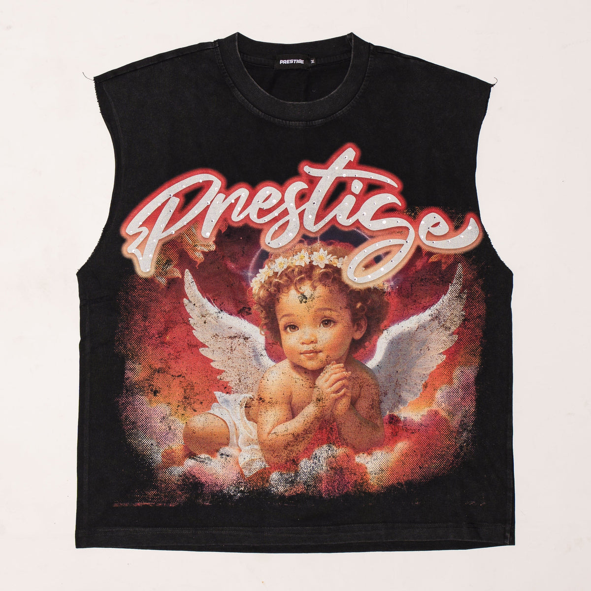 Rhinestone Angel Sleeveless Tee